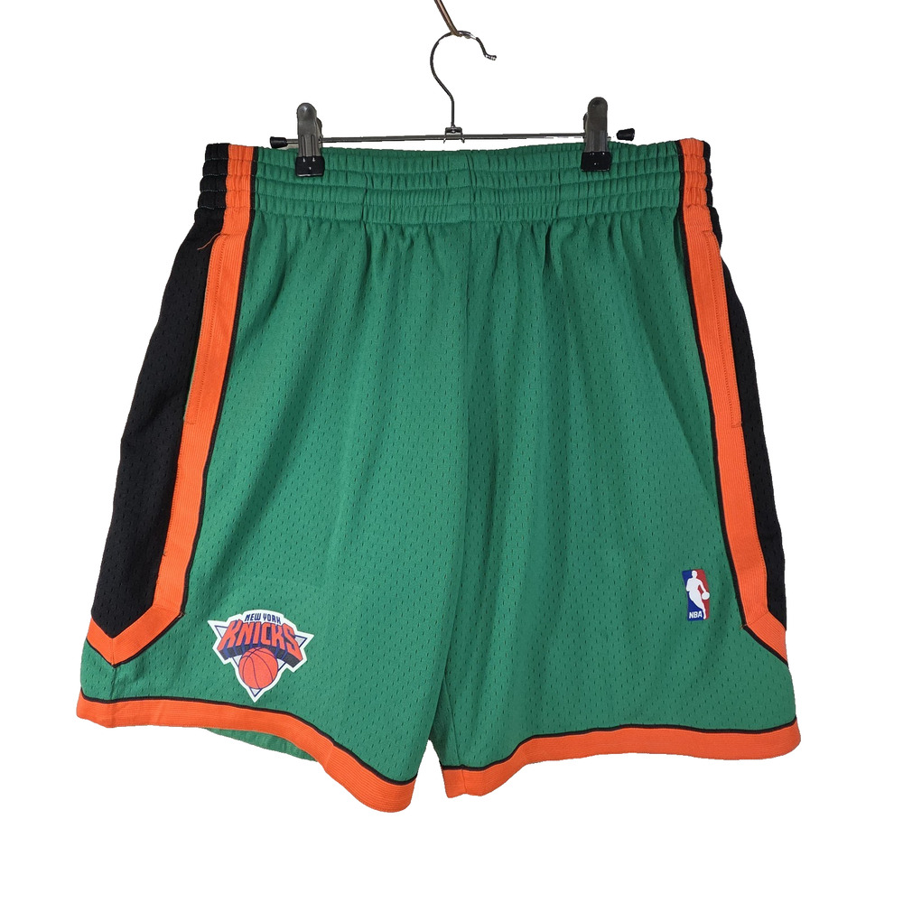 New York Knicks Swingman Shorts Mens Large Green Mitchell & Ness Basketball NBA